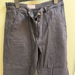 Everlane Navy Wide-leg crop pants